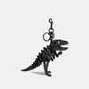 Coach Medium Rexy Bag Charm In Black In Black/dark Gunmetal