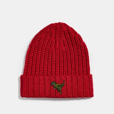 Coach Rexy Beanie In Rexy Red