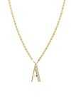 Lana Jewelry Initial Pendant Necklace In Yellow Gold- A