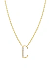 Lana Jewelry Initial Pendant Necklace In Yellow Gold- C