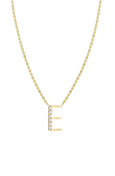 Lana Jewelry Initial Pendant Necklace In Yellow Gold- E