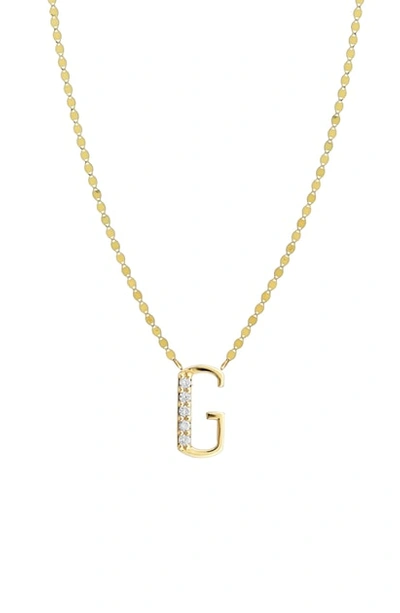 Lana Jewelry Initial Pendant Necklace In Yellow Gold- G