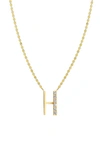 Lana Jewelry Initial Pendant Necklace In Yellow Gold- H