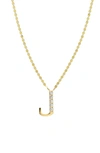 Lana Jewelry Initial Pendant Necklace In Yellow Gold- J