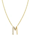 Lana Jewelry Initial Pendant Necklace In Yellow Gold- M