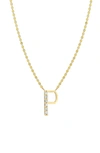 Lana Jewelry Initial Pendant Necklace In Yellow Gold- P