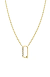 Lana Jewelry Initial Pendant Necklace In Yellow Gold- Q