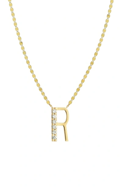 Lana Jewelry Initial Pendant Necklace In Yellow Gold- R