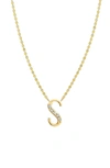 Lana Jewelry Initial Pendant Necklace In Yellow Gold- S