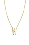 Lana Jewelry Initial Pendant Necklace In Yellow Gold- W