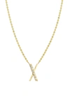 Lana Jewelry Initial Pendant Necklace In Yellow Gold- X