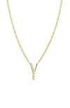 Lana Jewelry Initial Pendant Necklace In Yellow Gold- Y