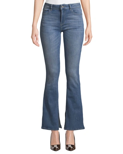 Dl Bridget Mid-rise Boot-cut Jeans In Ares