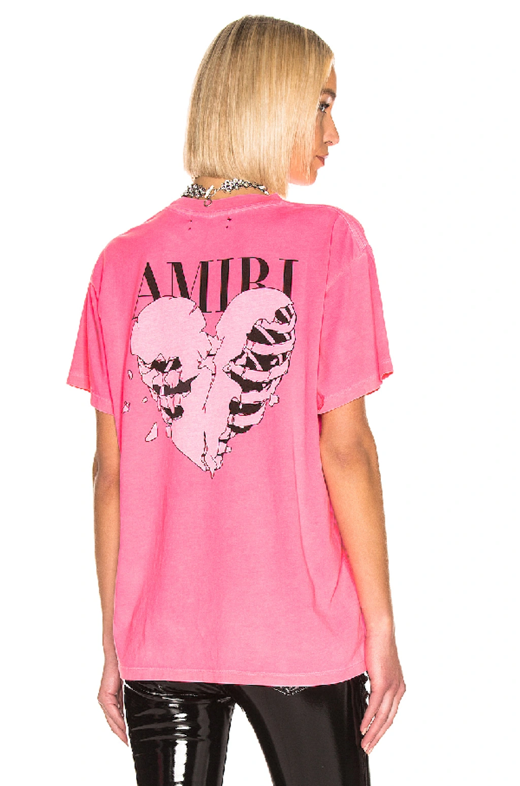 Amiri Lovers Tee In Neon Pink & White | ModeSens Amiri Lovers Tee In Neon Pink & White | ModeSens