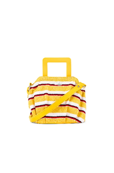 Solid & Striped The Lola Bag In Yellow. In Yellow Stripe Terry