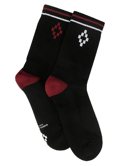 Marcelo Burlon County Of Milan Logo Socks In Black/multicolor