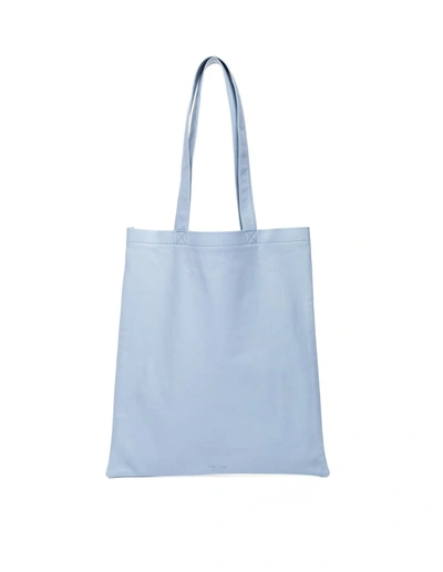 Isaac Reina Ultra Soft Blue Leather Tote Bag