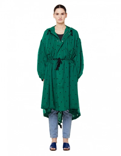 Undercover Green Heart Embroidered Parka Coat