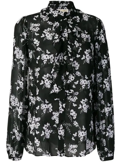 Michael Michael Kors Floral Print Blouse - Black