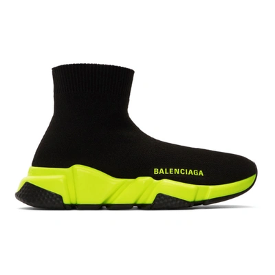 Balenciaga Speed Stretch-knit High-top Sneakers In 1000