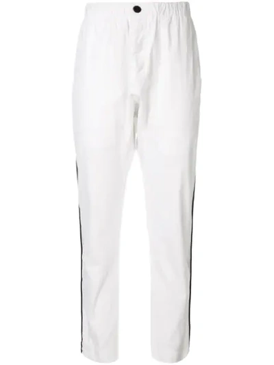 Bassike Canvas Side Detail Relaxed Trousers In White