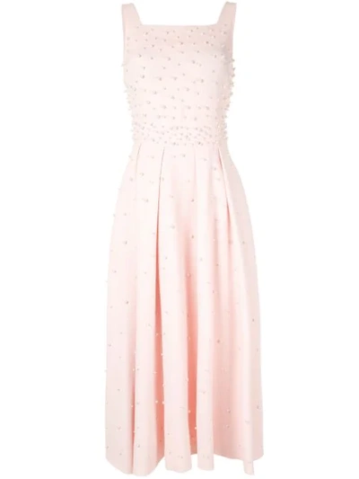 Copurs Embellished Flared Dress In Pink