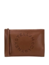 Stella Mccartney Clutch Mit Logo - Braun In Brown