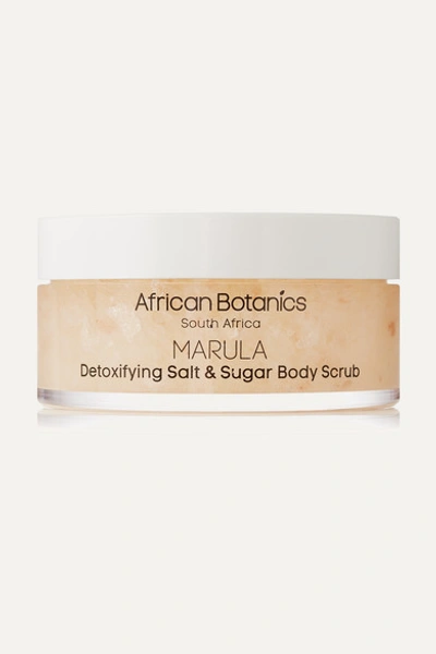 African Botanics + Net Sustain Marula Detoxifying Salt And Sugar Body Scrub, 200ml In Colorless