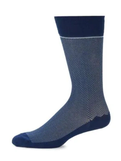 Marcoliani Men's Knit Two Tone Socks In Grey