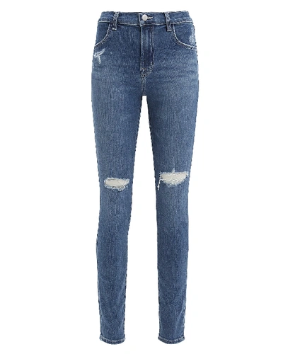 J Brand Maria Skinny Jeans In Dark Blue Denim