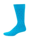 Marcoliani Tropez Dot Knitted Socks In Mediterranean Blue