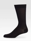 Marcoliani Pin-dot Pima Cotton Socks In Black