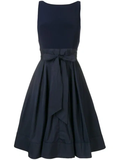 Lauren Ralph Lauren Yuko Bow Embellished Dress - Blue | ModeSens