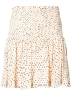 Ganni Elasticated Waist Skirt - Neutrals