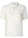 Courrèges Studded Button Shirt In White