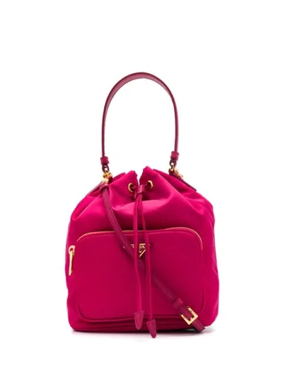 Prada Vela Bucket Bag - Pink In Pink