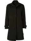 Aspesi Single-breasted Fitted Coat In Black