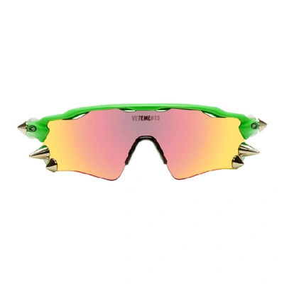 Vetements Orange And Green Oakley Edition Spikes 200 Radar Ev Sunglasses