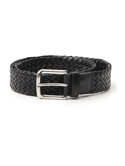 Church's Square Buckle Woven Belt In Black