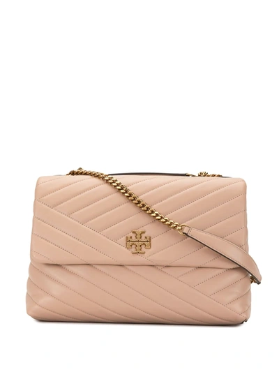 Tory Burch Kira Chevron Small Convertible Shoulder Bag In Beige