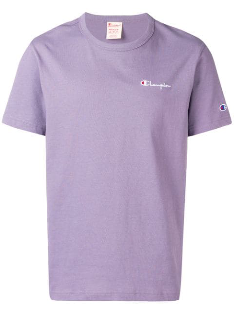 Champion Round Neck Logo T-shirt - Purple | ModeSens