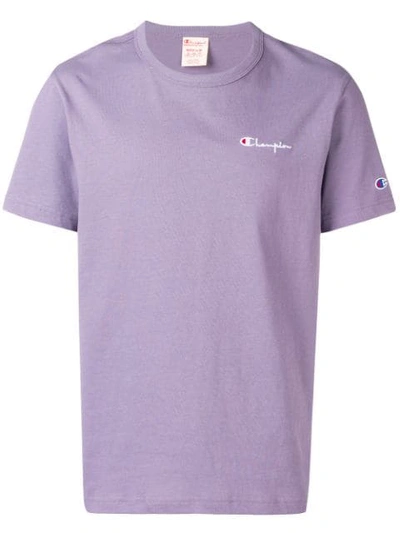 Champion Round Neck Logo T-shirt - Purple
