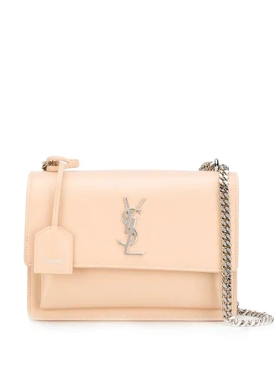 Saint Laurent Sunset Shoulder Bag In Neutrals