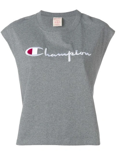 Champion Sweatshirt Im Oversized-look - Grau In Grey