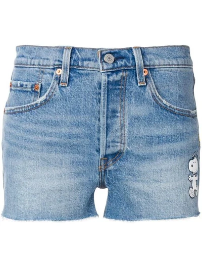 Levi's Snoopy Denim Shorts - Blue