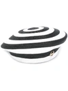 Emilio Pucci Black And White Striped Beret