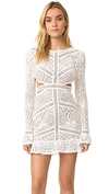 For Love & Lemons Emerie Cutout Dress In White