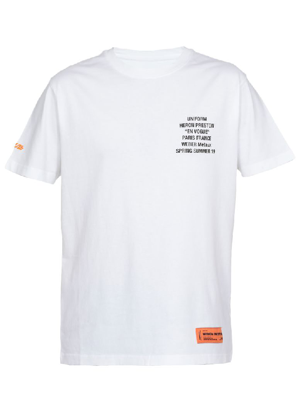 Heron Preston Cotton T-shirt In White Multi | ModeSens