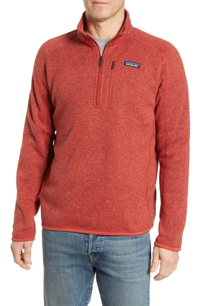Patagonia Better Sweater Quarter Zip Pullover In New Adobe