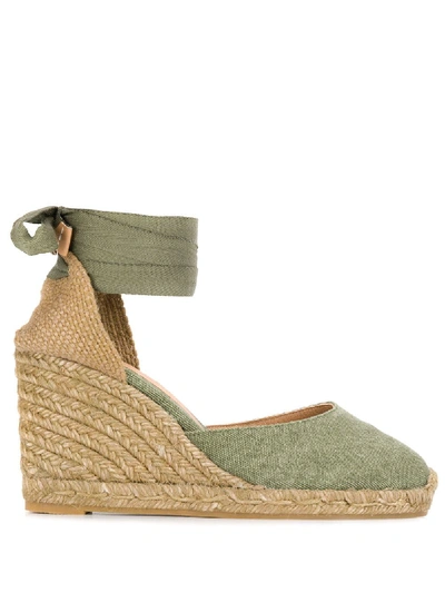 Castaã±er Castañer Carina Wedge Espadrilles - Green